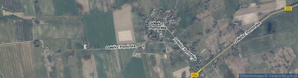 Zdjęcie satelitarne Gołańcz Pomorska ul.